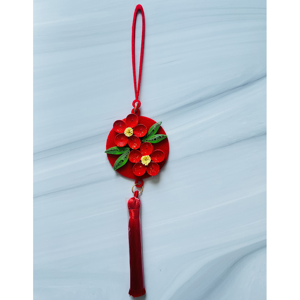 新春掛飾 - 梅花 (紅色)